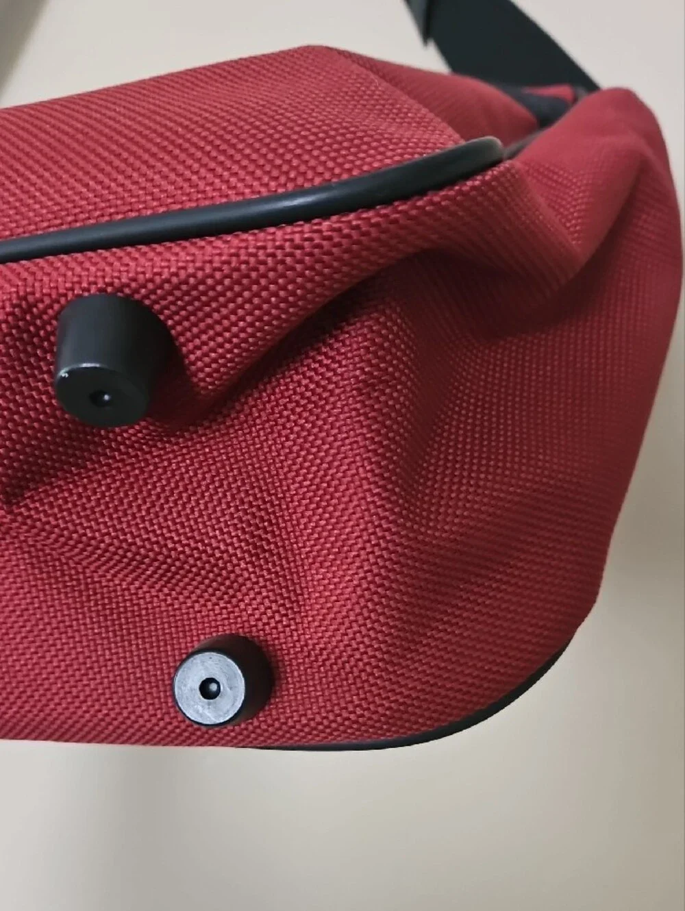 Dockers Red & Black Travel Duffel Bag with Feet